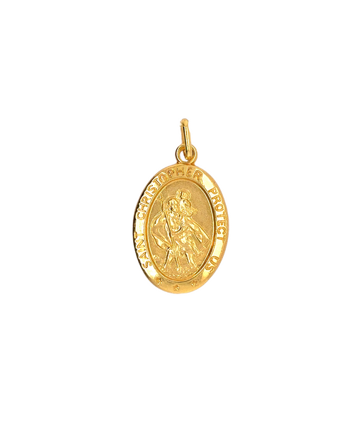10kt Yellow Gold St. Christopher Charm