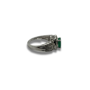 14KW Emerald and Diamond Ring