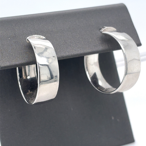 10kt White Gold Hoops