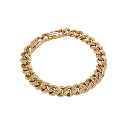 Italgem Stainless Steel Gold Plated Cuban Bracelet