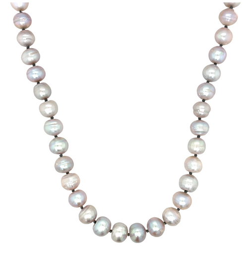 14k White Gold Fresh Water Pearl Necklace 20''