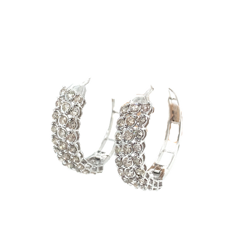 10kt White Gold Diamond Earrings