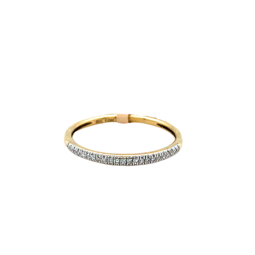 10kt Yellow Gold 0.08tw Diamond Band
