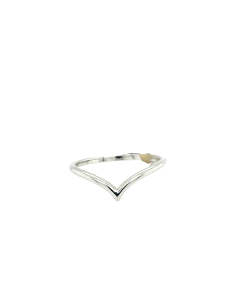 10kt White Gold 'V' Ring