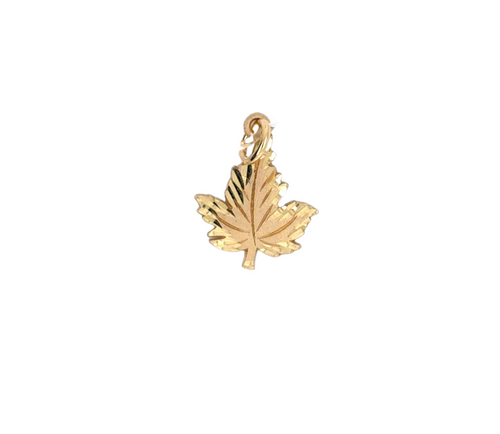 10kt Yellow Gold Maple Leaf Charm