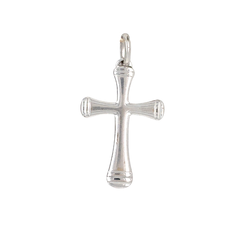 10kt White Gold Cross Charm