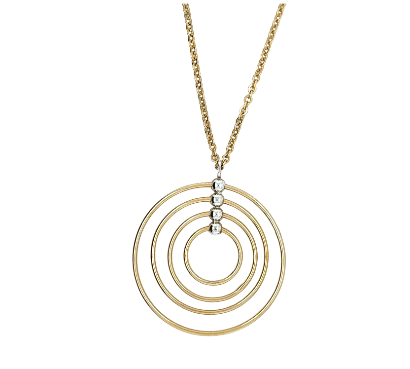 10kt Yellow Gold CZ Fancy Pendant