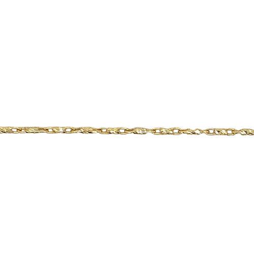 10kt Yellow Gold 1mm Fancy Anklet