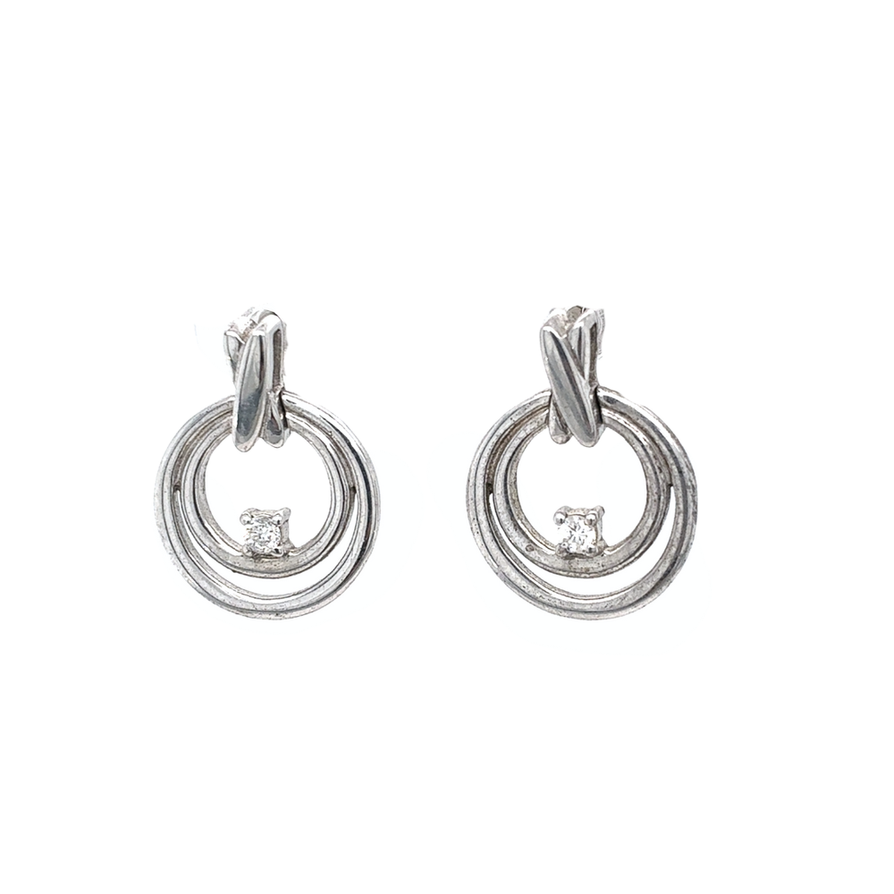 Sterling Silver .07ct Diamond Stud Earrings