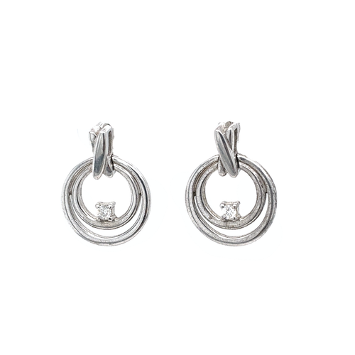 Sterling Silver .07ct Diamond Stud Earrings