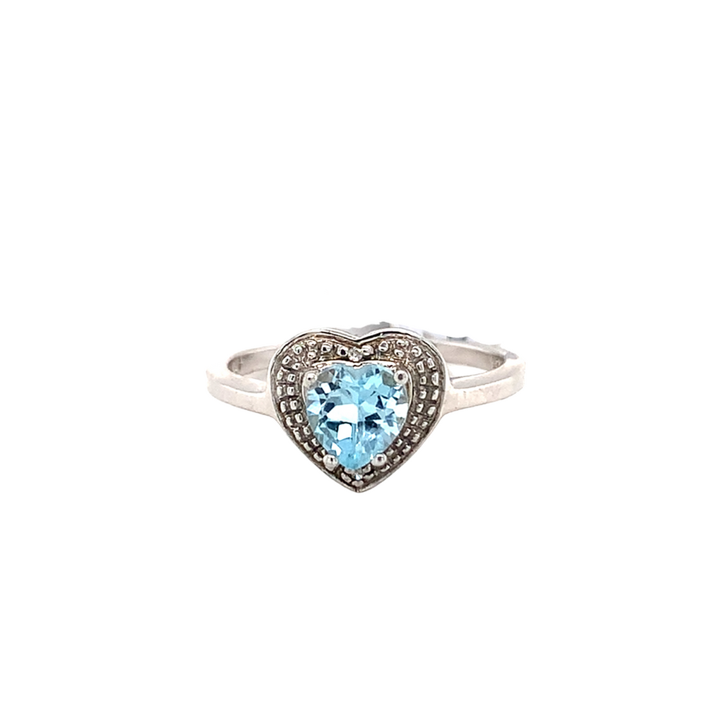 Sterling Silver Ring with Blue Topaz
