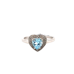 Sterling Silver Ring with Blue Topaz