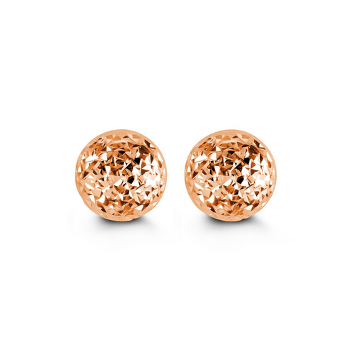 10KR CZ Ball Stud Baby Earrings