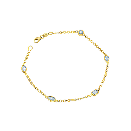 14kt Yellow Gold 2.50tw Multi Diamond Cut Lab Grown Diamond Bracelet