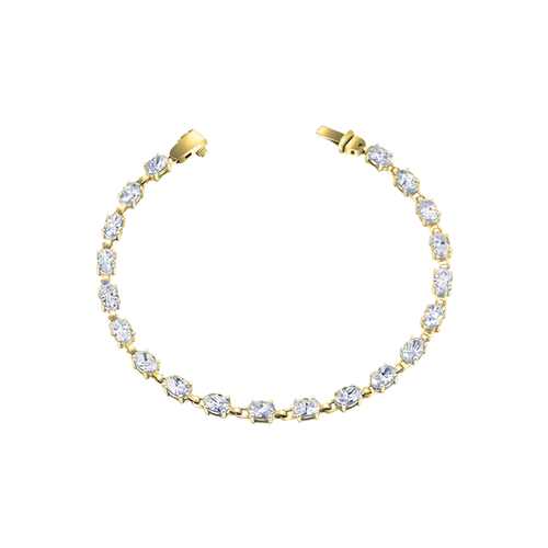 14kt Yellow Gold 5.10tw Oval Lab Grown Diamond Bracelet