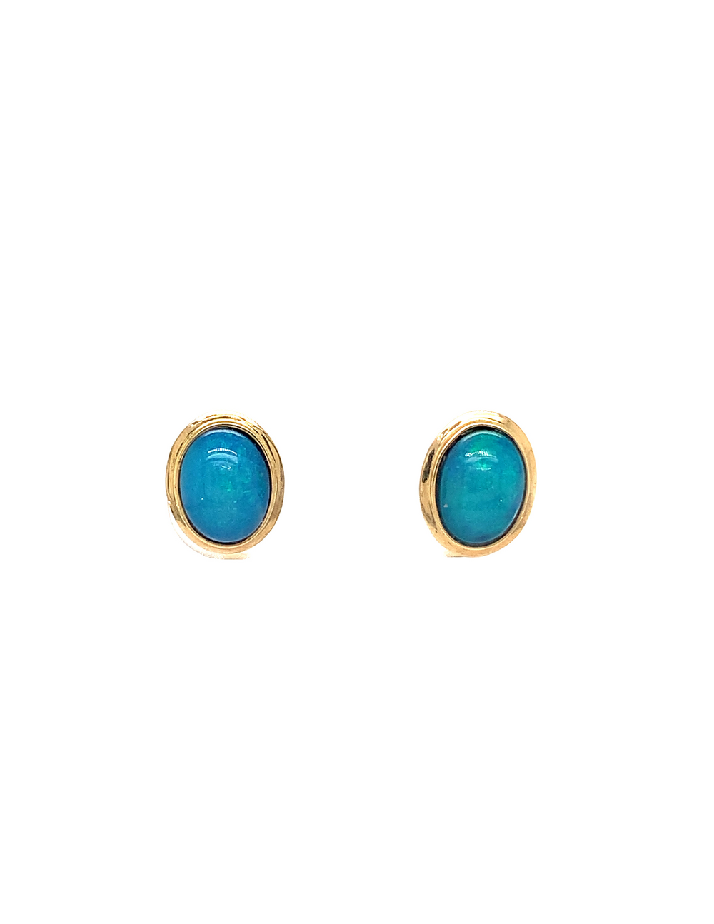 14KT Yellow Gold Opal Earrings