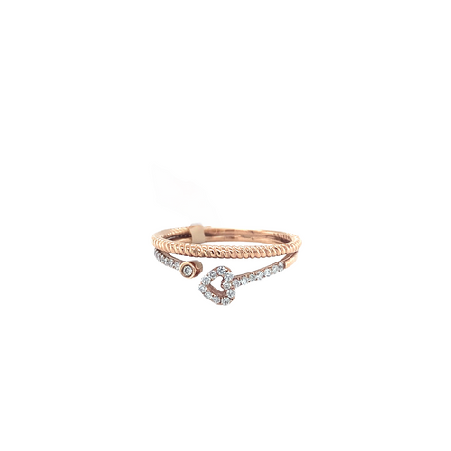 10kt Rose Gold Diamond Ring