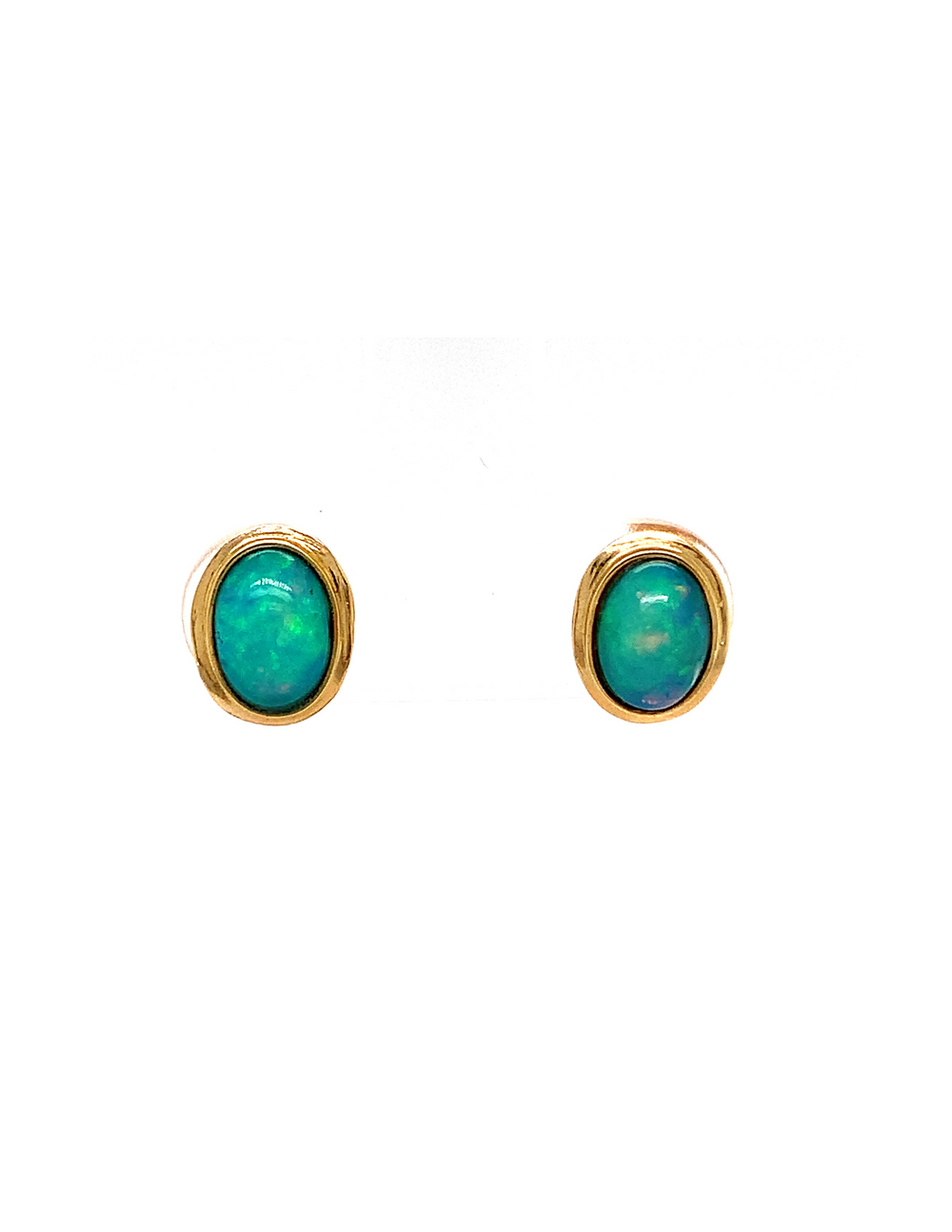 14KT Yellow Gold Opal Earrings