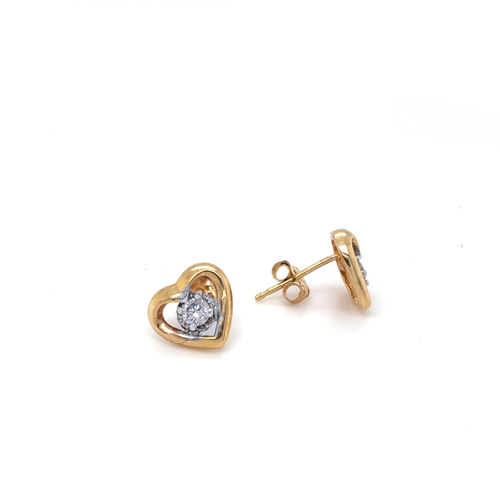 10kt Yellow Gold .15ct Diamond Stud Earring