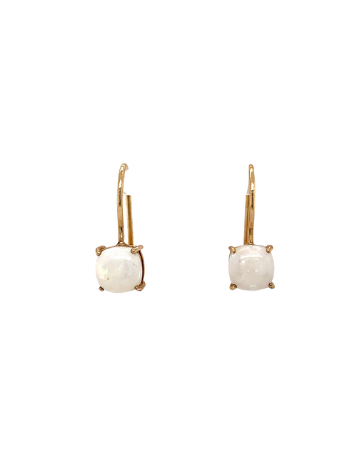 10KT Yellow Gold Opal Earrings