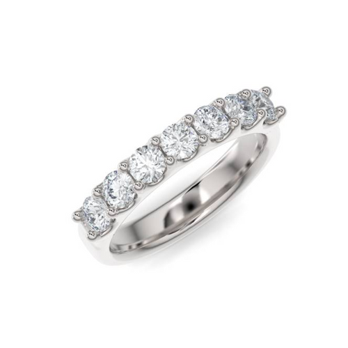 14KT White Gold 1.05ct Lab Diamond Half Eternity Band