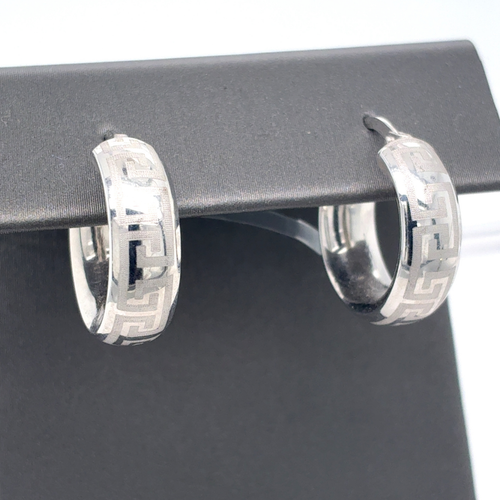 10kt White Gold Hoops