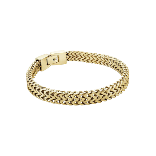 Italgem Stainless Steel Gold Plated Franco Bracelet