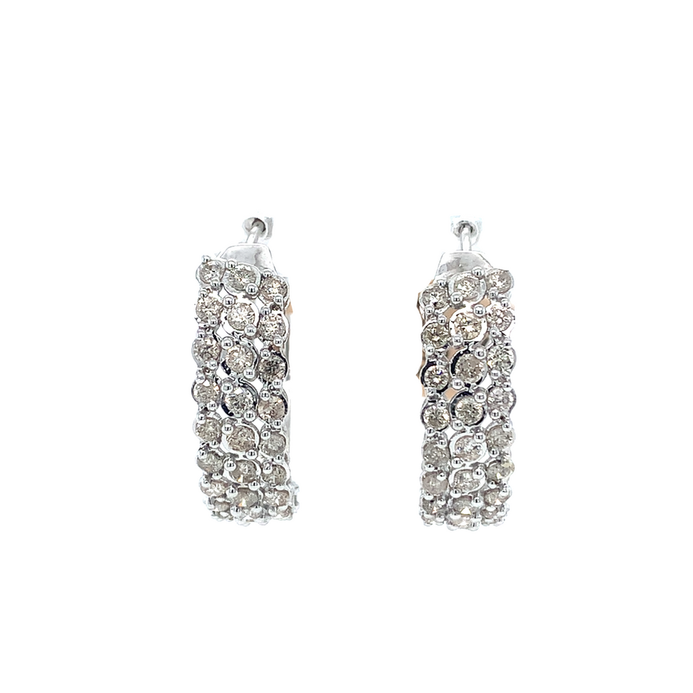 10kt White Gold Diamond Earrings