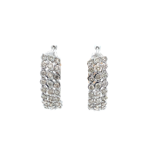 10kt White Gold Diamond Earrings