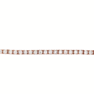 10KT Rose Gold Natural Diamond 2ct TW Tennis Bracelet