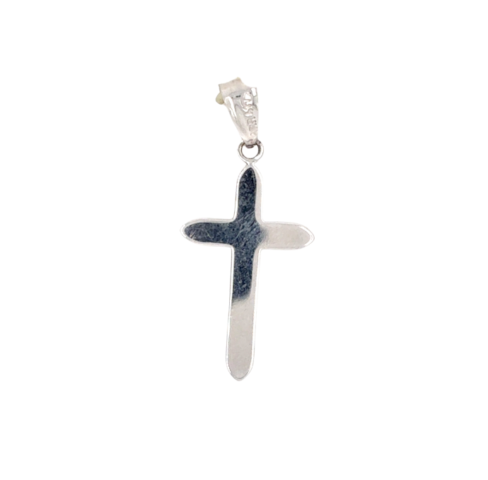 10kt White Gold Cross Charm