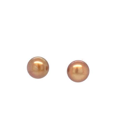 14kt White Gold Black Pearl studs