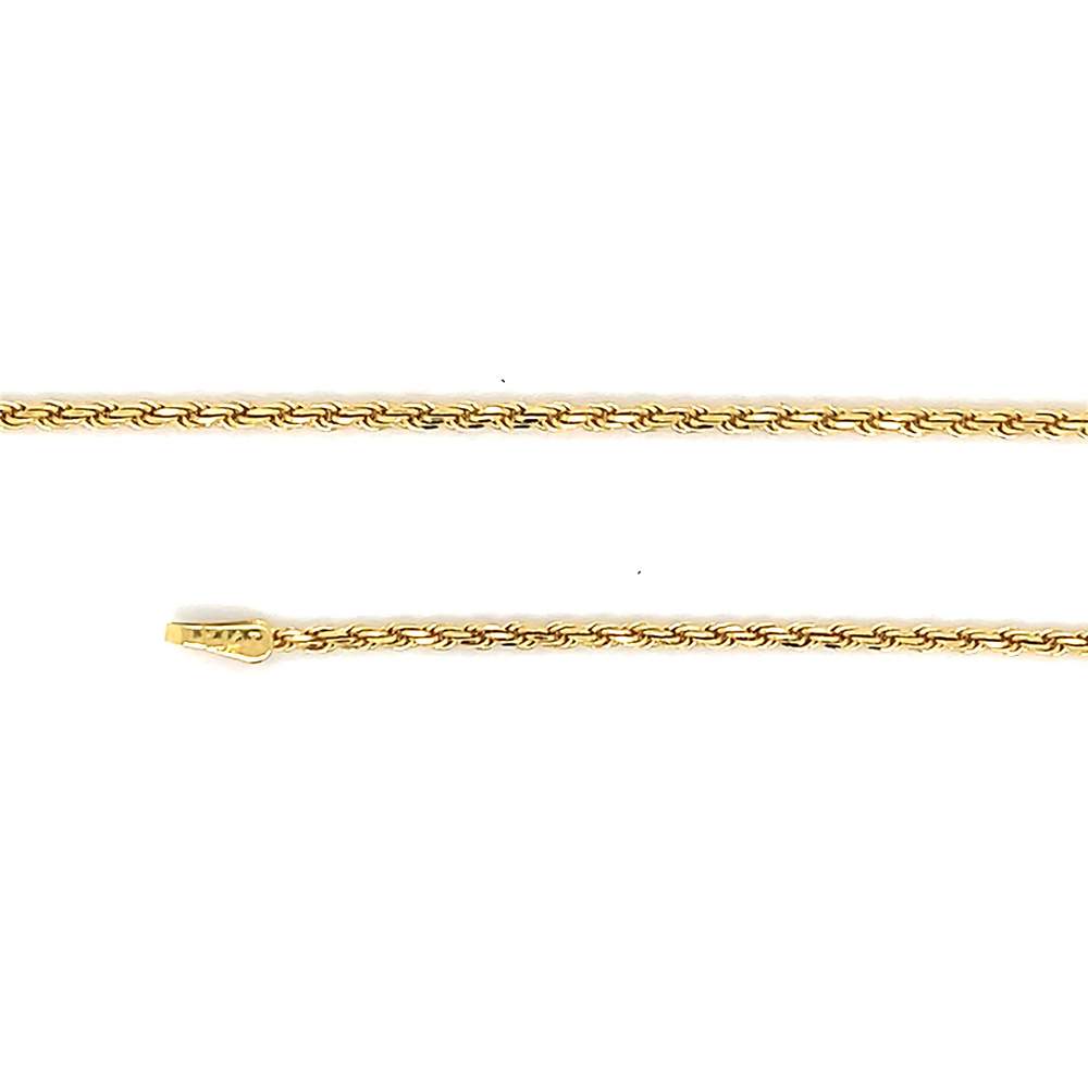 14kt Yellow Gold 7inch 1.5mm Rope Bracelet