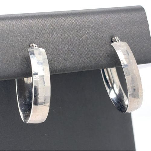 10kt White Gold Hoops