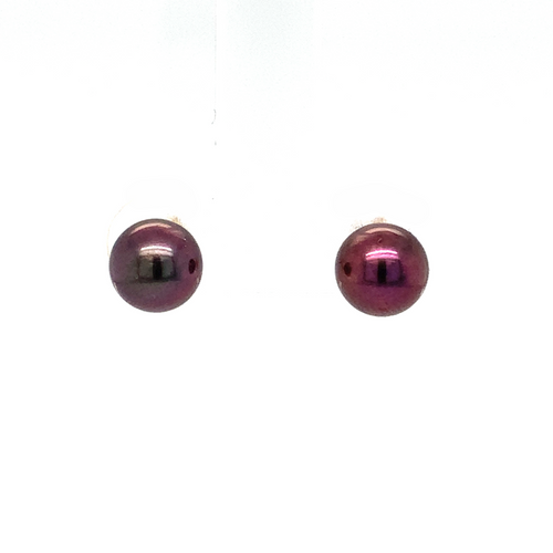 14kt Yellow Gold Pearl Earrings