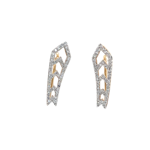 10kt Yellow Gold Diamond Earrings