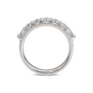 14KT White Gold 1.05ct Lab Diamond Half Eternity Band