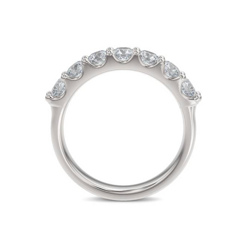 14KT White Gold 1.05ct Lab Diamond Half Eternity Band