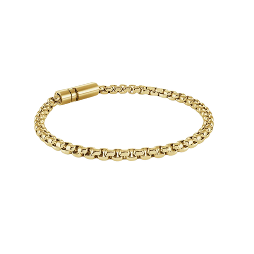 Italgem Stainless Steel Gold Plated Box Bracelet