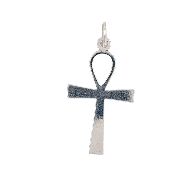 10kt White Gold Ankh Cross Charm