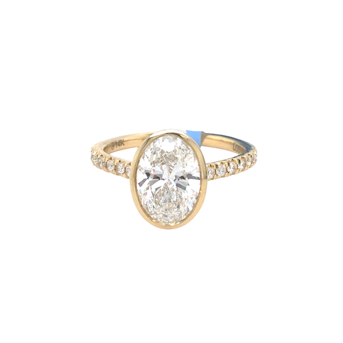 14kt Yellow Gold Oval Lab Grown Diamond Ring