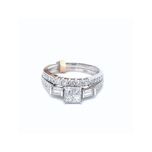 10kt White Gold Diamond Ring set