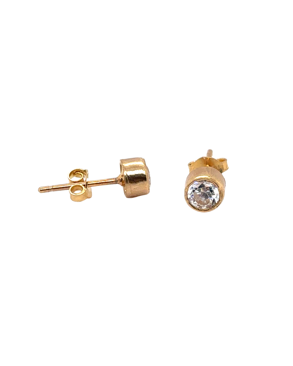 10kt Yellow Gold CZ Fancy Studs