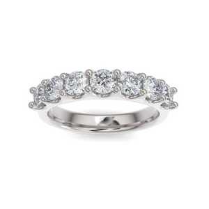14KT White Gold 1.05ct Lab Diamond Half Eternity Band
