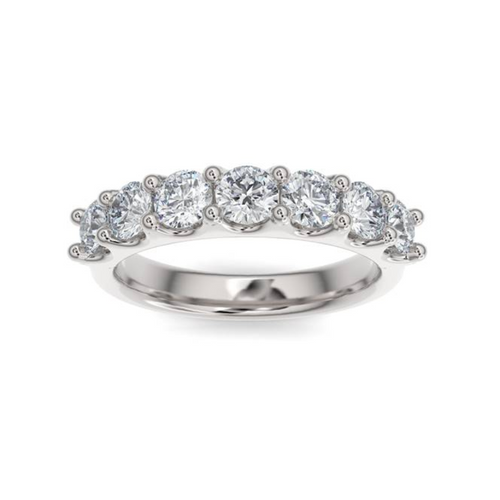14KT White Gold 1.05ct Lab Diamond Half Eternity Band