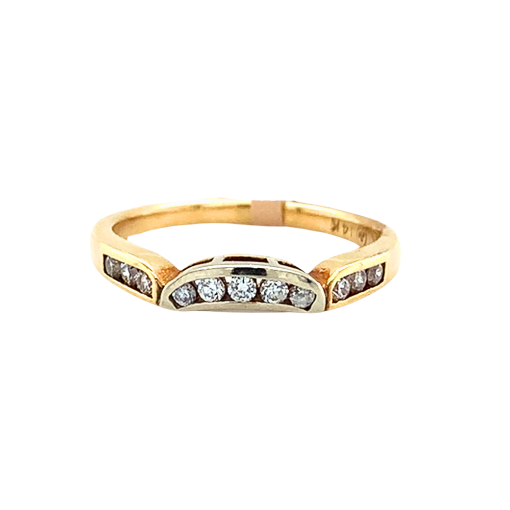 14kt Two-tone Gold .25tw Diamond Band
