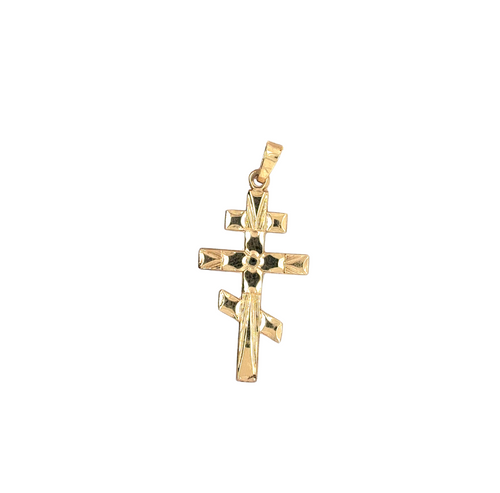 14kt Yellow Gold Orthodox Cross Pendant