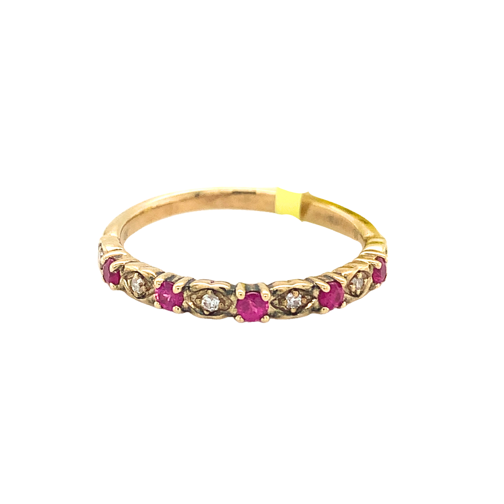 10KY Ruby and Diamond Band