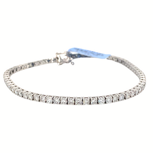 14K White gold Lab Grown Diamond Tennis Bracelet