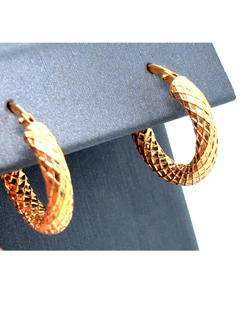 14kt Yellow Gold Fancy Hoop Earrings